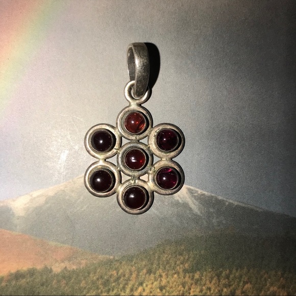 Sterling Silver Flower Pendant - Picture 3 of 4